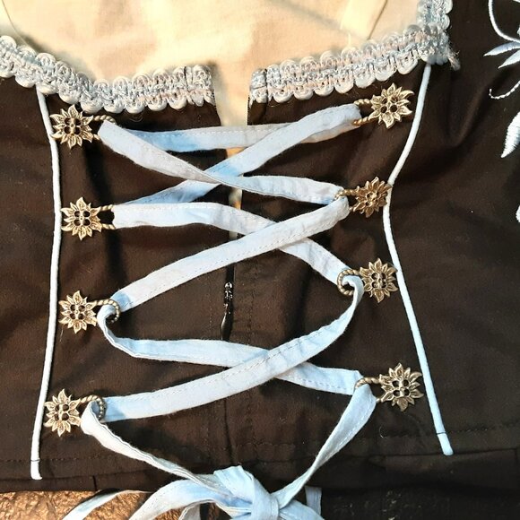 Vintage 90s Tyrolean Dirndl Dress – Oktoberfest Bavarian Folk Costume - Picture 4 of 6